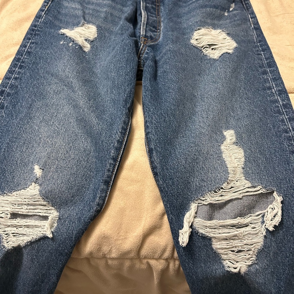 Levi's 501 Original Straight Leg Button Fly Jeans Size W29 L32 - Picture 7 of 13